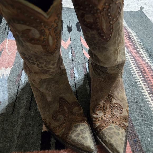 Old Gringo Boots Women 8 B Distressed Embroidrey Bling Cowgirl Boots. - Picture 6 of 10